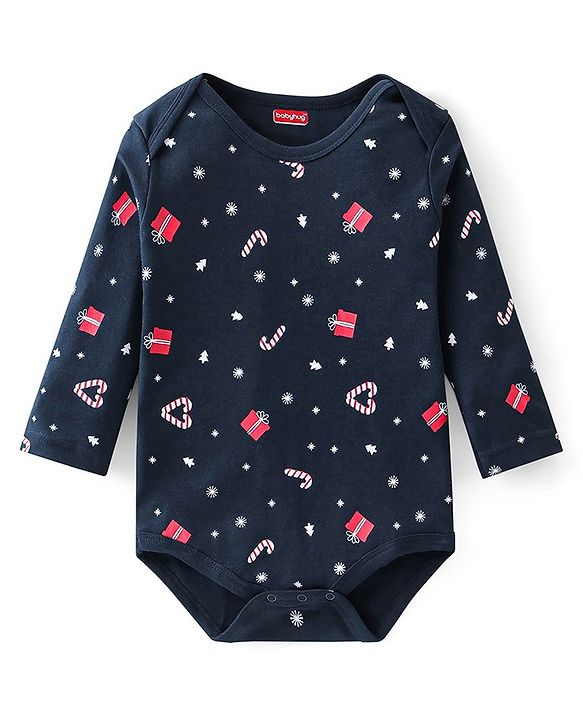Babyhug Cotton Knit Full Sleeves Onesie Stripes Design - Multicolour