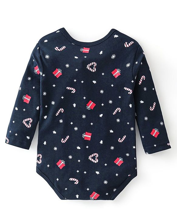 Babyhug Cotton Knit Full Sleeves Onesie Stripes Design - Multicolour