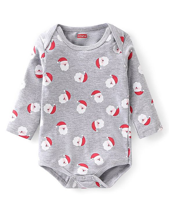 Babyhug Cotton Knit Full Sleeves Onesie Stripes Design - Multicolour