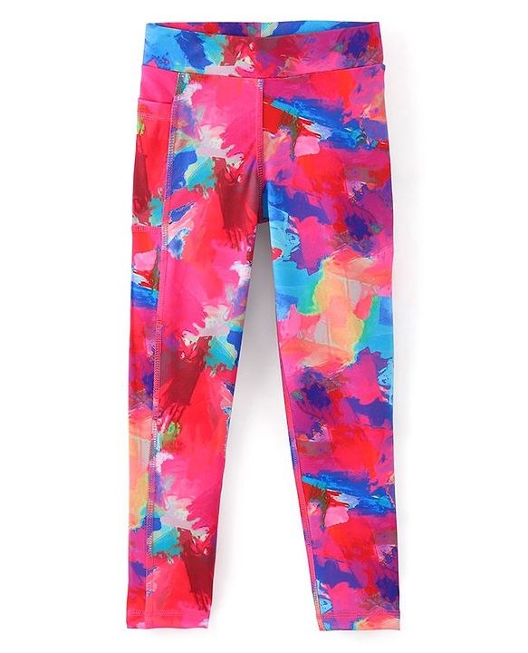 Pine Active High Stretch Full Length Leggings Abstract Print - Multicolor