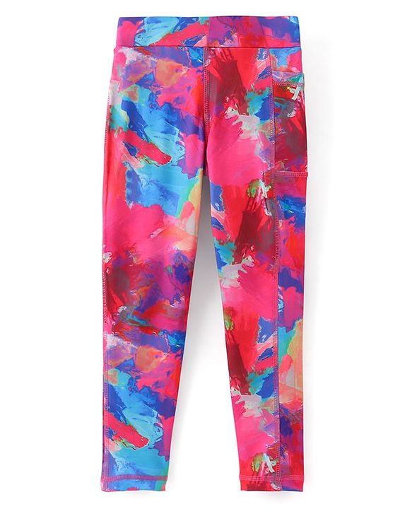 Pine Active High Stretch Full Length Leggings Abstract Print - Multicolor