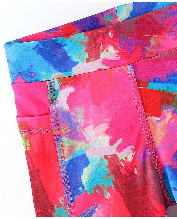 Pine Active High Stretch Full Length Leggings Abstract Print - Multicolor