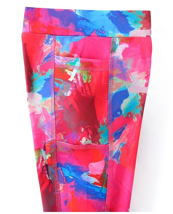 Pine Active High Stretch Full Length Leggings Abstract Print - Multicolor