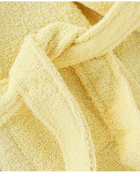Babyhug Terry Woven Full Sleeves Hooded Bath Robe With Duck Patch- Yellow