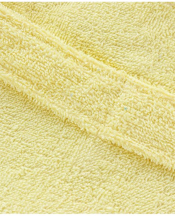 Babyhug Terry Woven Full Sleeves Hooded Bath Robe With Duck Patch- Yellow