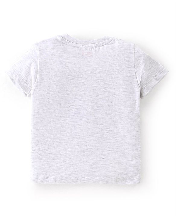 Babyhug Cotton Knit Half Sleeves Solid Shirt with Road Print T-Shirt - Blue & Grey