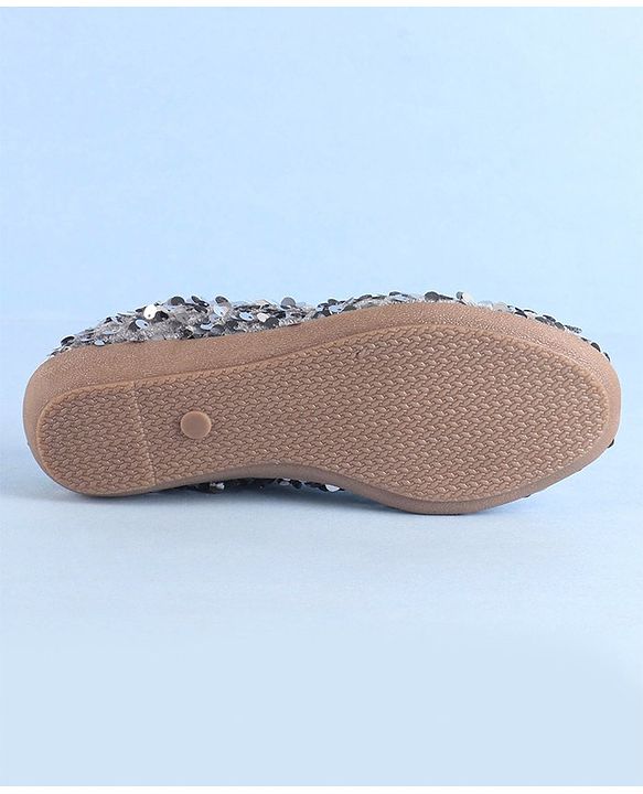 Pine Kids  Slip On Ballerina with Sequins Detailing -Silver