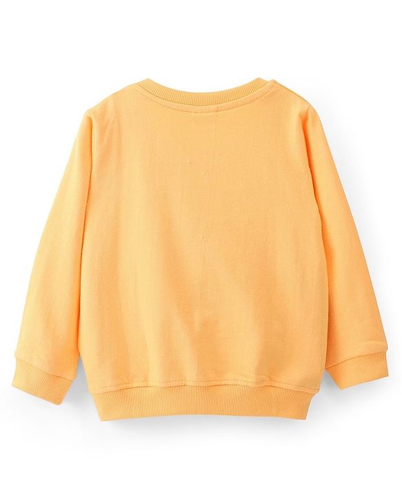 Babyhug 100% Cotton Knit Full Sleeves Sweatshirt With Floral & Deer Graphics Pack Of 2 - Yellow & Maroon