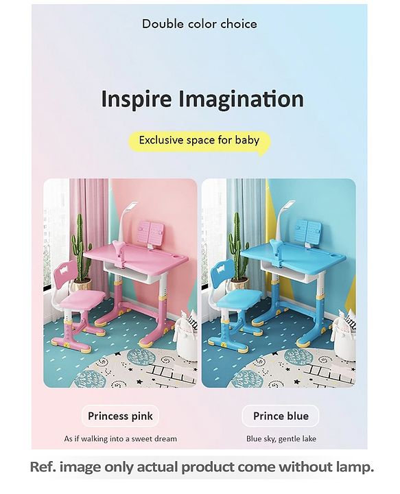 Babyhug Study Table & Chair Set with Height Adjustment - Pink