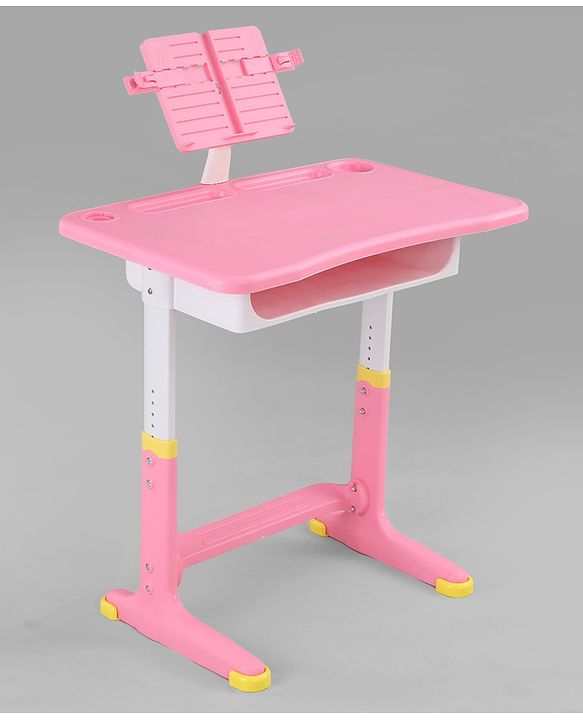 Babyhug Study Table & Chair Set with Height Adjustment - Pink