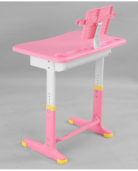 Babyhug Study Table & Chair Set with Height Adjustment - Pink