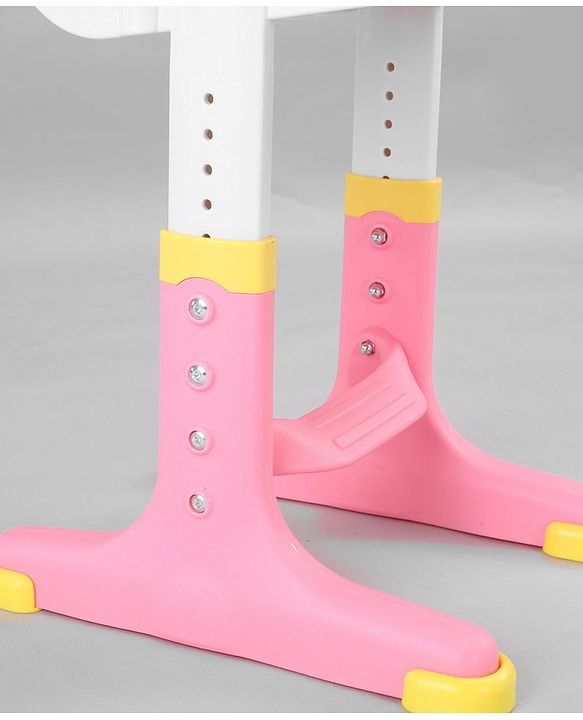 Babyhug Study Table & Chair Set with Height Adjustment - Pink