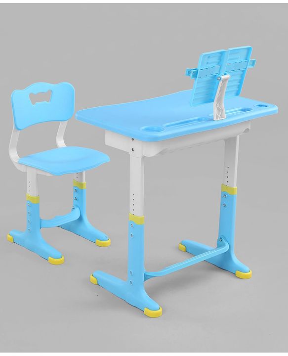 Babyhug Study Table & Chair Set with Height Adjustment  Pink| Reading Frame| Comfortable Backrest| Easy to Assemble| Easy to Clean and Maintain