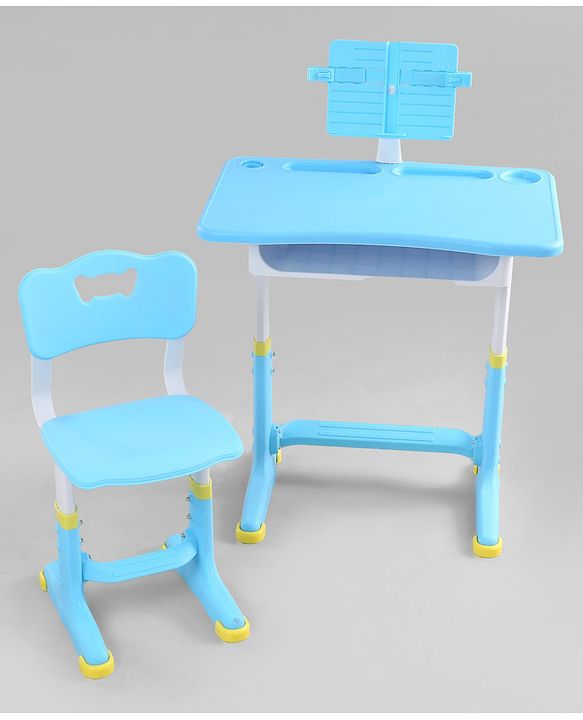 Babyhug Study Table & Chair Set with Height Adjustment  Pink| Reading Frame| Comfortable Backrest| Easy to Assemble| Easy to Clean and Maintain