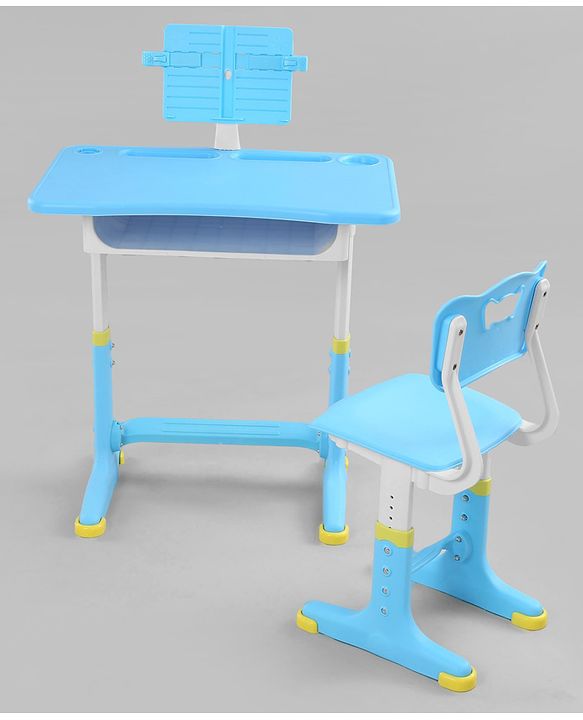 Babyhug Study Table & Chair Set with Height Adjustment  Pink| Reading Frame| Comfortable Backrest| Easy to Assemble| Easy to Clean and Maintain