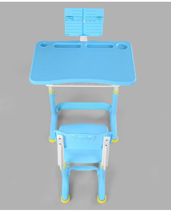 Babyhug Study Table & Chair Set with Height Adjustment  Pink| Reading Frame| Comfortable Backrest| Easy to Assemble| Easy to Clean and Maintain