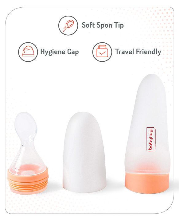 Babyhug Squeezy Silicone Food Feeder- Pink