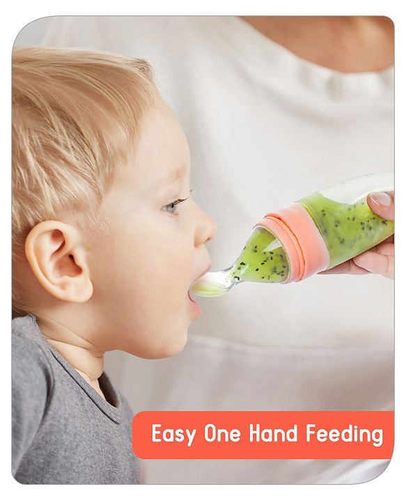 Babyhug Squeezy Silicone Food Feeder- Pink