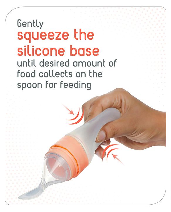 Babyhug Squeezy Silicone Food Feeder- Pink