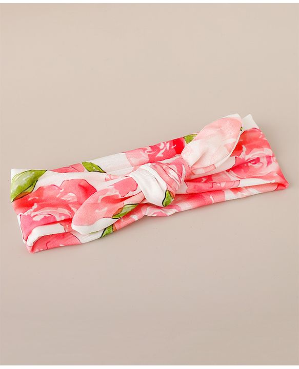 Babyhug Free Size Headband & Sunglasses with Floral Print - Pink