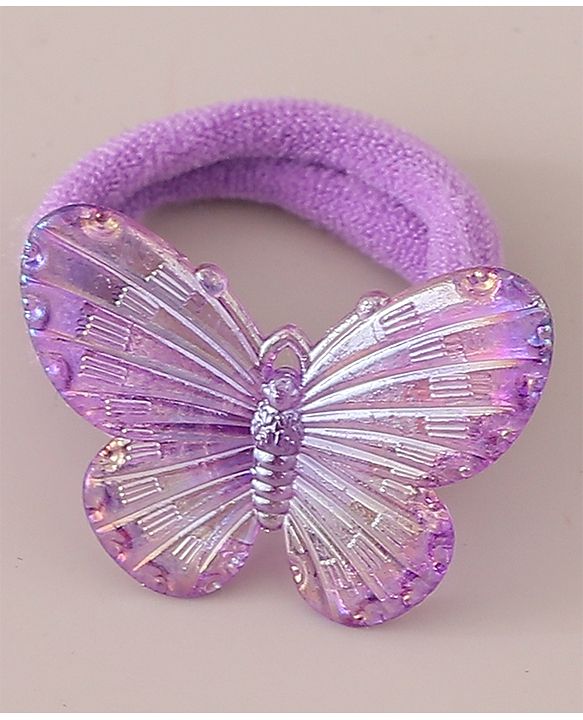 Babyhug Hair Rubber Bands Butterfly Applique Pack of 12 - Multicolor