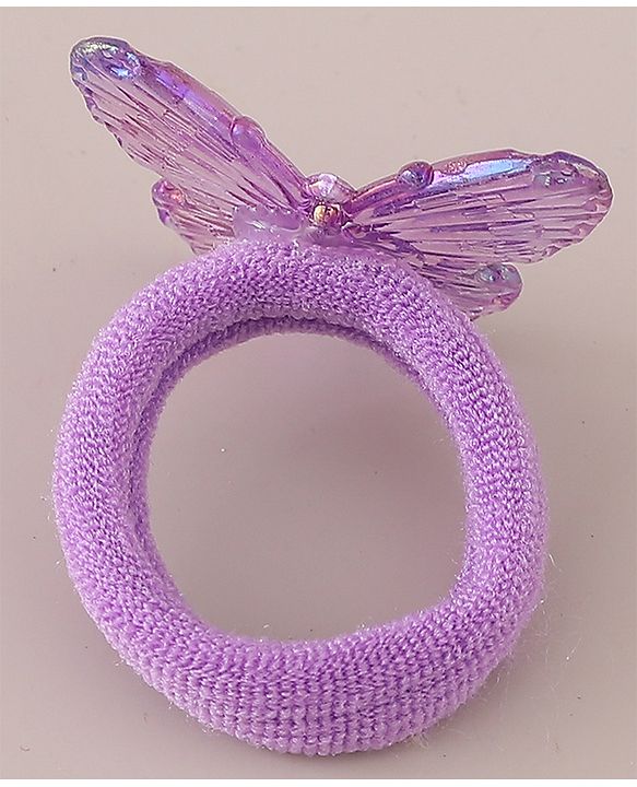 Babyhug Hair Rubber Bands Butterfly Applique Pack of 12 - Multicolor