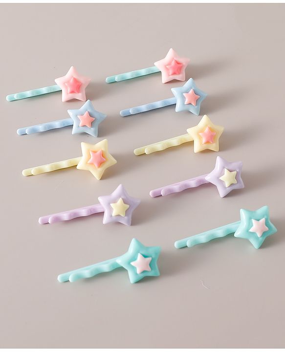 Babyhug Hair Pins Pack of 10 Free Size - Multicolor