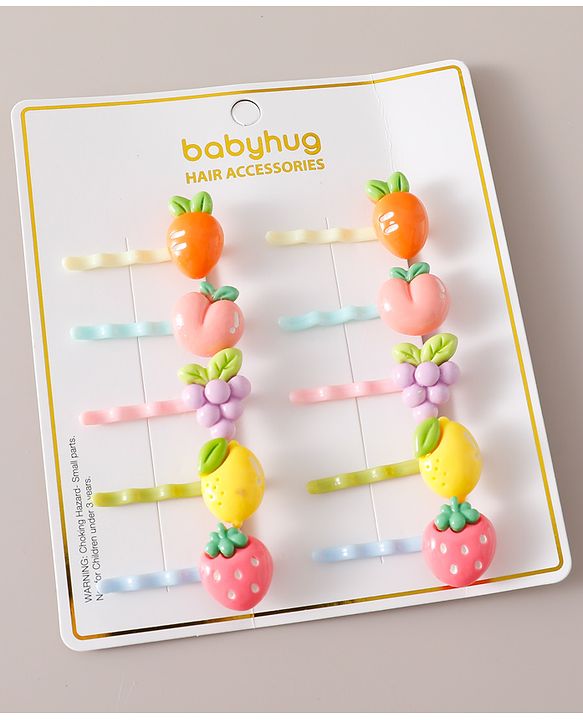 Babyhug Hair Pins Pack of 10 Free Size - Multicolor