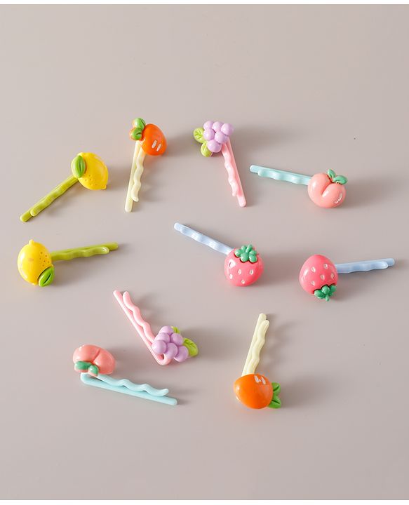 Babyhug Hair Pins Pack of 10 Free Size - Multicolor
