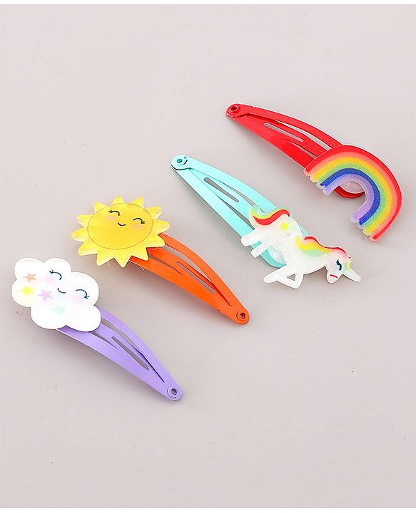 Babyhug Snap Clips Pack of 4-  Multicoloured