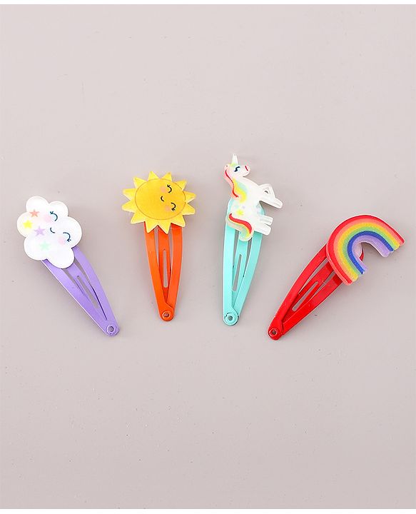 Babyhug Snap Clips Pack of 4-  Multicoloured