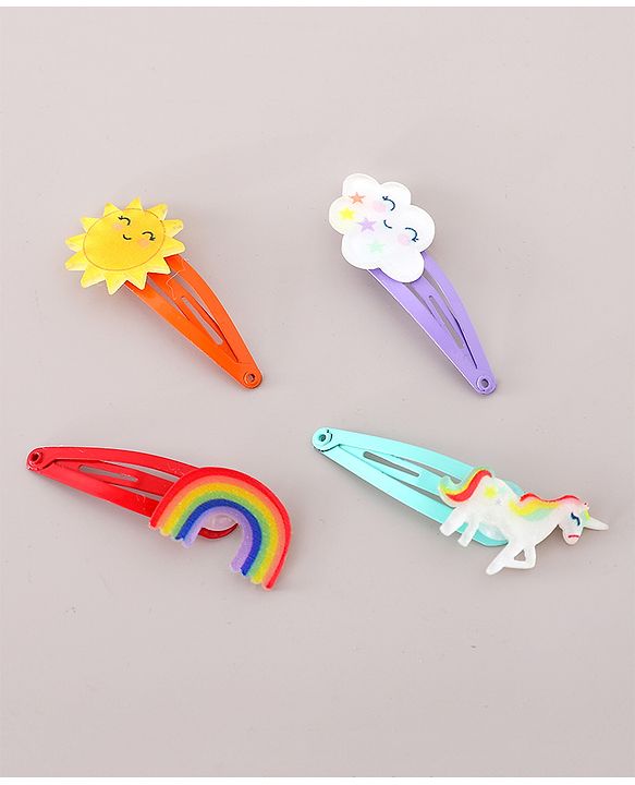 Babyhug Snap Clips Pack of 4-  Multicoloured