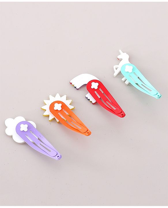 Babyhug Snap Clips Pack of 4-  Multicoloured