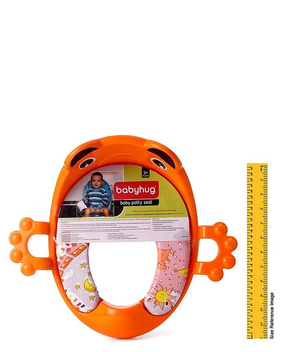 Babyhug Cushioned Potty Training Seat With Handle - Orange