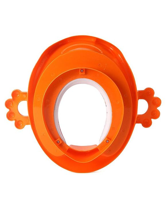 Babyhug Cushioned Potty Training Seat With Handle - Orange