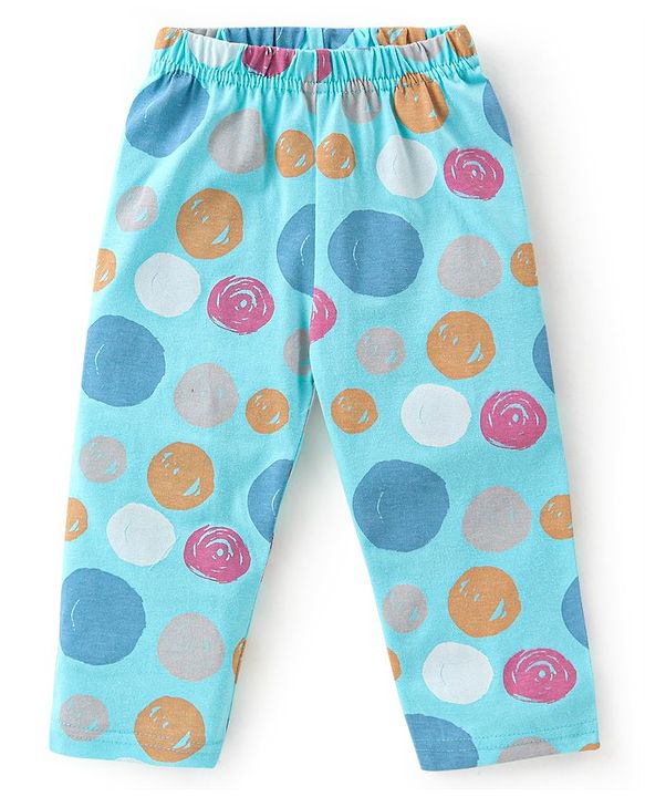 Babyhug Cotton Knit Full Sleeves Text Printed Night Suit - Blue