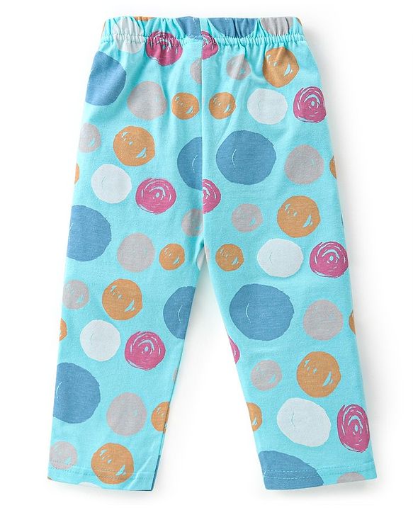 Babyhug Cotton Knit Full Sleeves Text Printed Night Suit - Blue