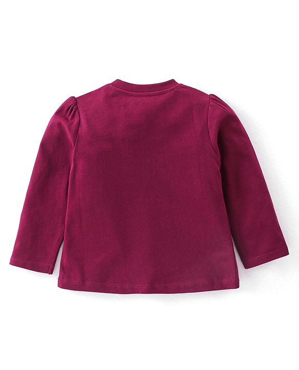 Babyhug Cotton Full Sleeves Night Suit Deer Print - Purple