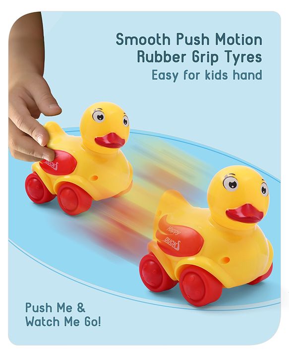 Babyhug Duck On Wheels- Yellow and Red