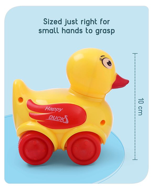 Babyhug Duck On Wheels- Yellow and Red