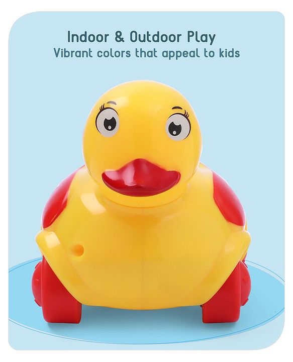 Babyhug Duck On Wheels- Yellow and Red