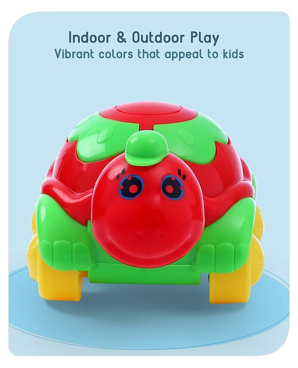Babyhug Turtle On Wheel- Red & Green