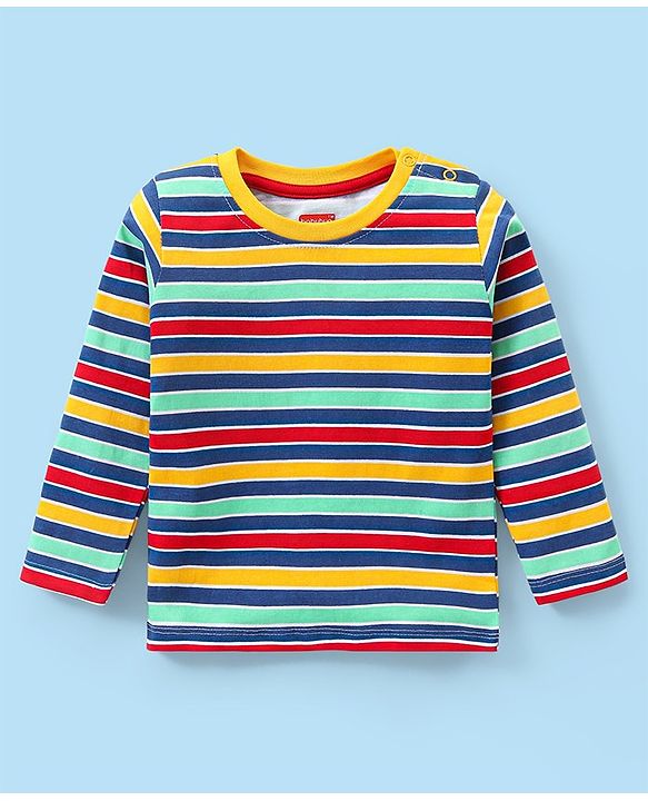 Babyhug 100% Cotton Knit Full Sleeves Tee with Car Graphics Pack of 3 - Multicolour