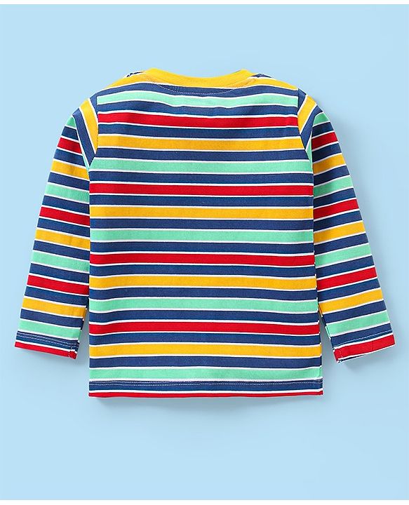 Babyhug 100% Cotton Knit Full Sleeves Tee with Car Graphics Pack of 3 - Multicolour