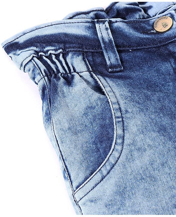 Pine Kids Jogger Fit Ankle Length Elasticated Waist Jeans - Blue
