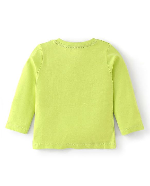 Babyhug Cotton Knit Full Sleeves Lion Printed Night Suit - Green