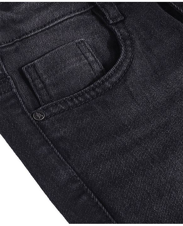 Pine Kids Full Length Cargo fit Washed Denim - Black