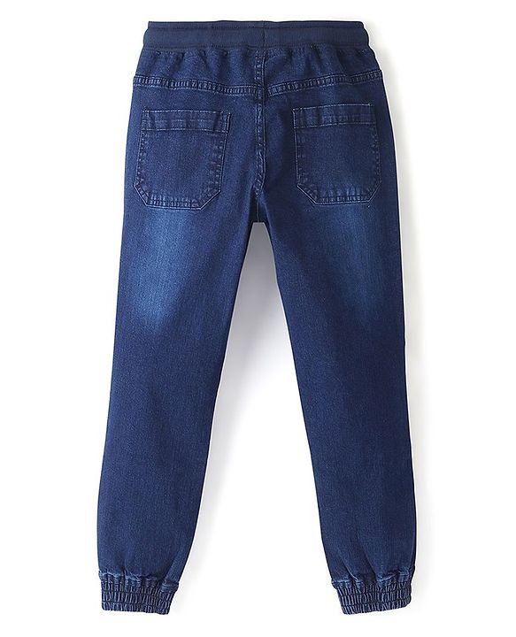Pine Kids Cotton Elastane Full Length Elasticated Waist Jogger- Dark Blue