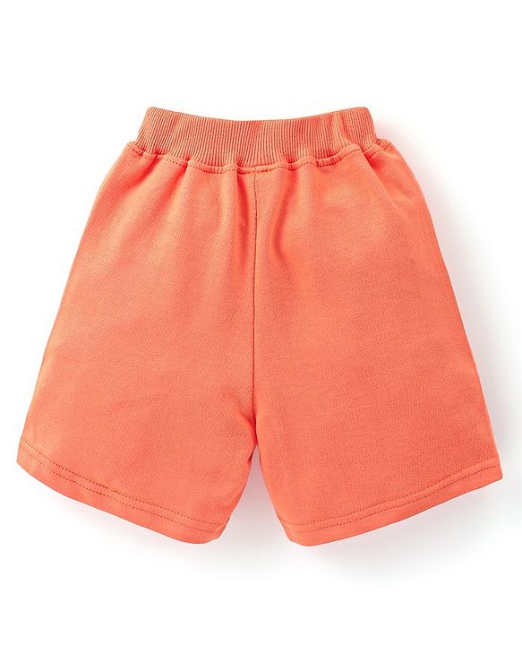 Babyhug Cotton Knit Half Sleeves T-Shirt & Shorts Set Football Print - Blue & Orange