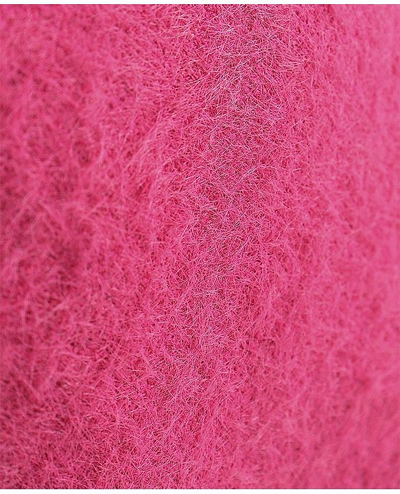 Pine Kids Woollen Cap Self Solid Colour Pink - Diameter 14.5 cm